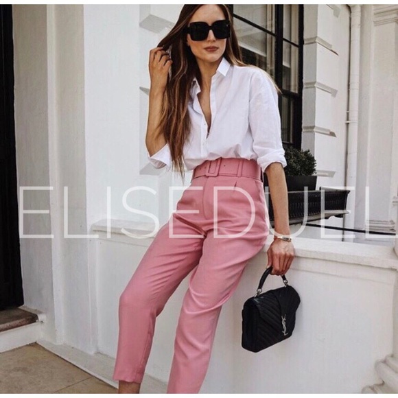 *LAST PAIR* Blogger Fav! Zara Pink Trousers, NWT - Picture 3 of 8